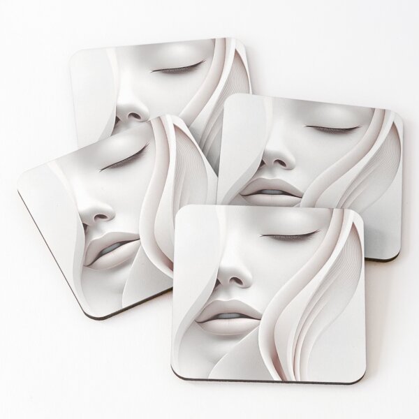 Item preview, Minimalist Abstract Woman Face Paper Sculpture designed and sold by Silence has weight.