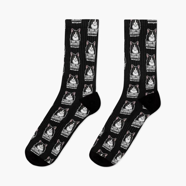 Item preview, Smug Tuxedo Cat Owns The Internet Funny Feline designed and sold by AntiqueImages.