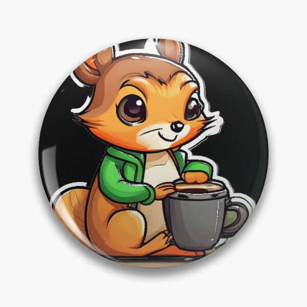 Artikelvorschau, Kaffeeliebendes Eichhörnchen Gemütlicher Cottagecore entworfen und verkauft von Vrynko.