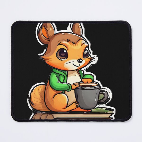 Item preview, Coffee Loving Squirrel Cozy Cottagecore designed and sold by Vrynko.