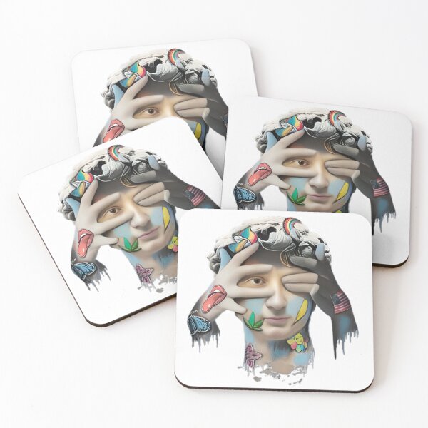 Item preview, Surreal Collage Portrait - Abstract Aesthetic Face Art designed and sold by Rangmanch.