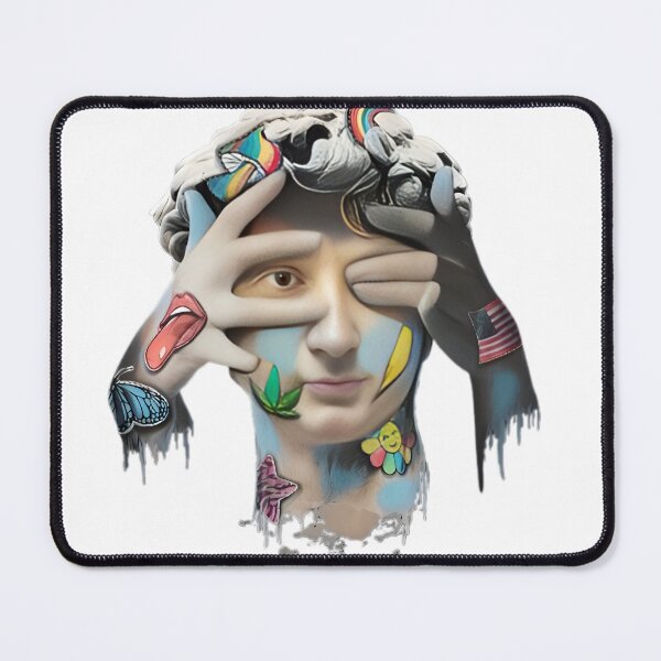 Item preview, Surreal Collage Portrait - Abstract Aesthetic Face Art designed and sold by Rangmanch.