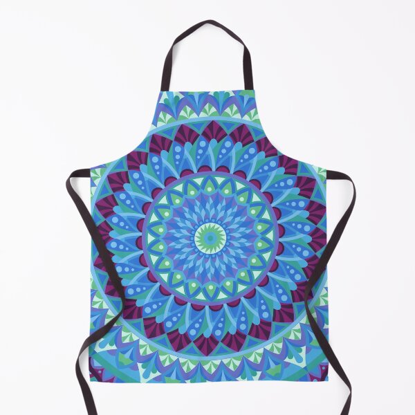 Item preview, Midnight Dreams Mandala – Blue Sacred Geometry Boho Meditation Art designed and sold by makuro-designs.