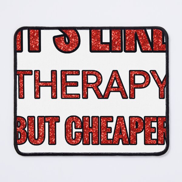 Item preview, Watercolors It'S Like Therapy But Cheaper And Better Red Rhinestone designed and sold by TheIconSmith.