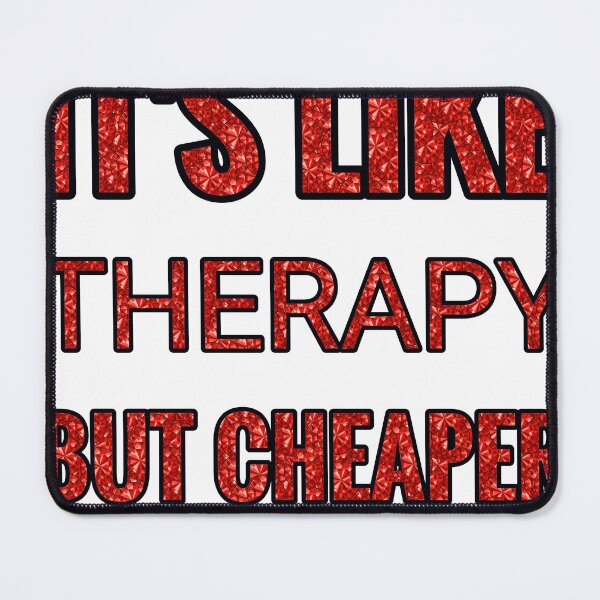 Item preview, Sketching It'S Like Therapy But Cheaper And Better Red Rhinestone designed and sold by TheIconSmith.