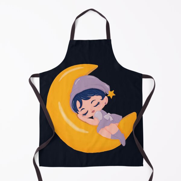 Item preview, Cute Sleeping Girl on Moon PNG, Kawaii Dreamy Nursery Clipart. designed and sold by Tarathai.