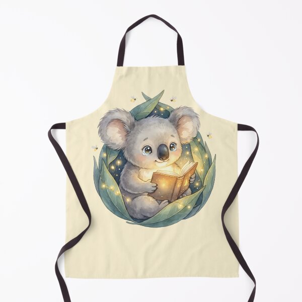 Item preview, Cozy Koala Reading Under Fairy Lights designed and sold by MythicCotton.