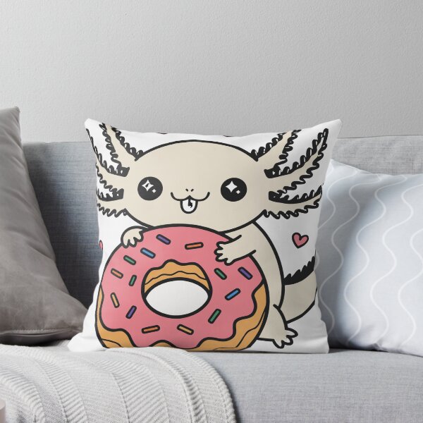 Item preview, Cute Kawaii Axolotl Donut Sprinkles Sweet Foodie Sticker designed and sold by CutRootCo.