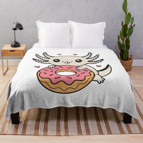 Item preview, Cute Kawaii Axolotl Donut Sprinkles Sweet Foodie Sticker designed and sold by CutRootCo.