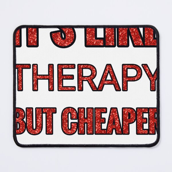 Item preview, Wood Burning It'S Like Therapy But Cheaper And Better Red Rhinestone designed and sold by TheIconSmith.