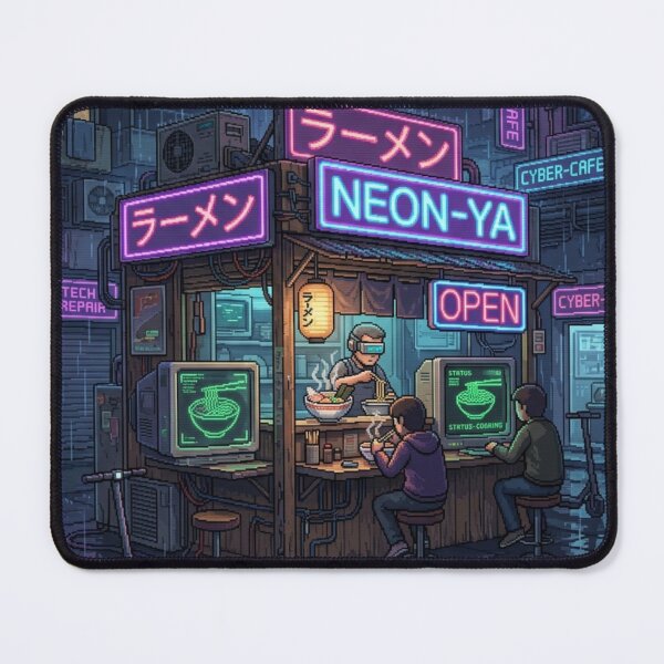 Item preview, Cyberpunk Ramen Shop: 16-Bit Neon Night designed and sold by Retrotech Lab.