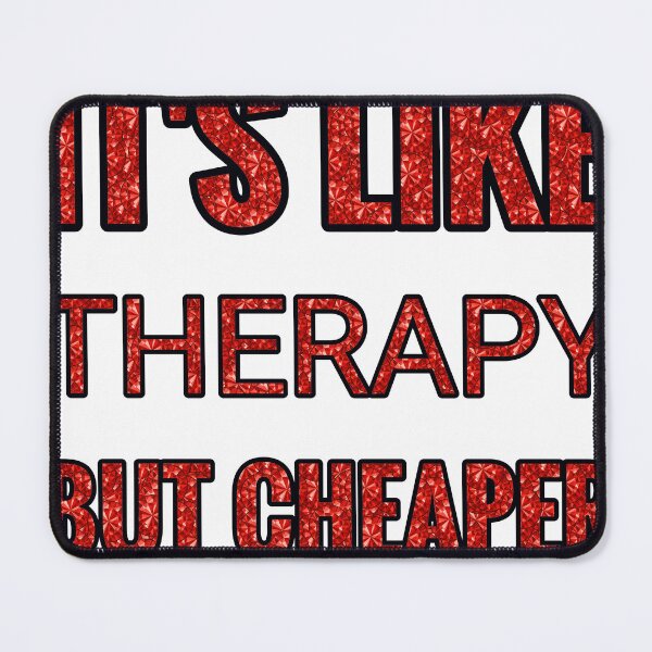 Item preview, Singing It'S Like Therapy But Cheaper And Better Red Rhinestone designed and sold by TheIconSmith.
