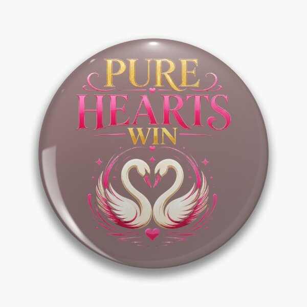 Item preview, Pure Hearts Win, Romantic Swan Love Design, Genuine Love Quote designed and sold by JagrDesigns.