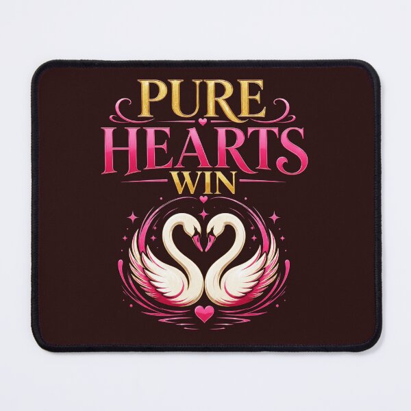 Item preview, Pure Hearts Win, Romantic Swan Love Design, Genuine Love Quote designed and sold by JagrDesigns.