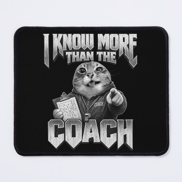 Item preview, I Know More Than The Coach Funny World Cup 2026 Meme USA Soccer Fan Silly Cat designed and sold by darkdotsdesigns.