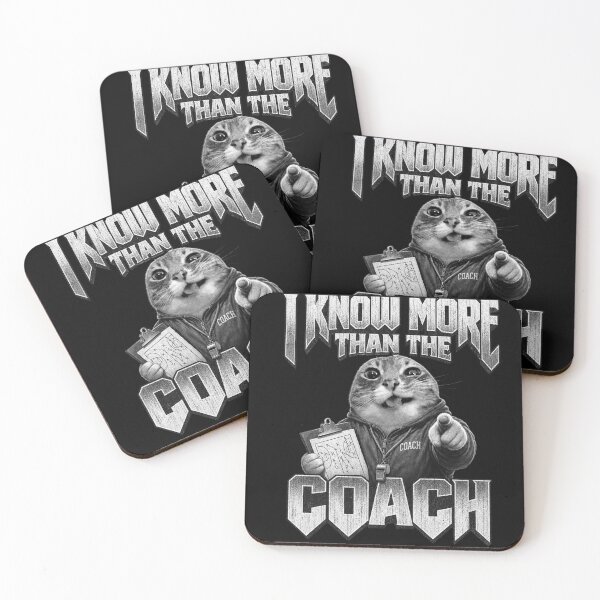 Item preview, I Know More Than The Coach Funny World Cup 2026 Meme USA Soccer Fan Silly Cat designed and sold by darkdotsdesigns.