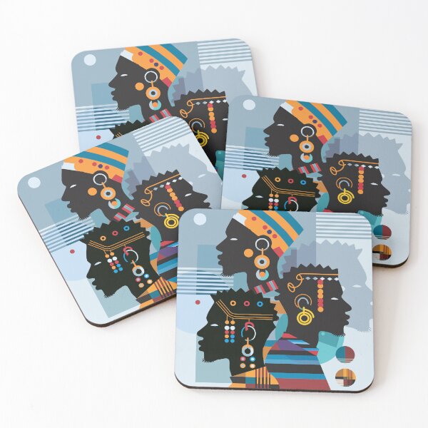 Item preview, Back-to-Back  Abstract African Silhouette Art designed and sold by Henriz Creative.
