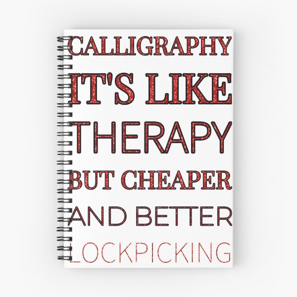 Item preview, Calligraphy It'S Like Therapy But Cheaper And Better Red Rhinestone designed and sold by TheIconSmith.