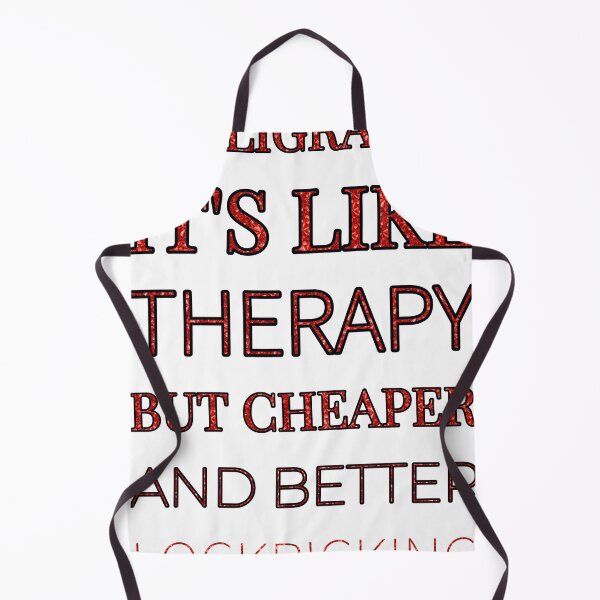 Item preview, Calligraphy It'S Like Therapy But Cheaper And Better Red Rhinestone designed and sold by TheIconSmith.