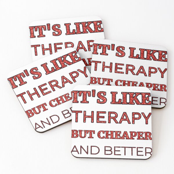 Item preview, Scrapbooking It'S Like Therapy But Cheaper And Better Red Rhinestone designed and sold by TheIconSmith.