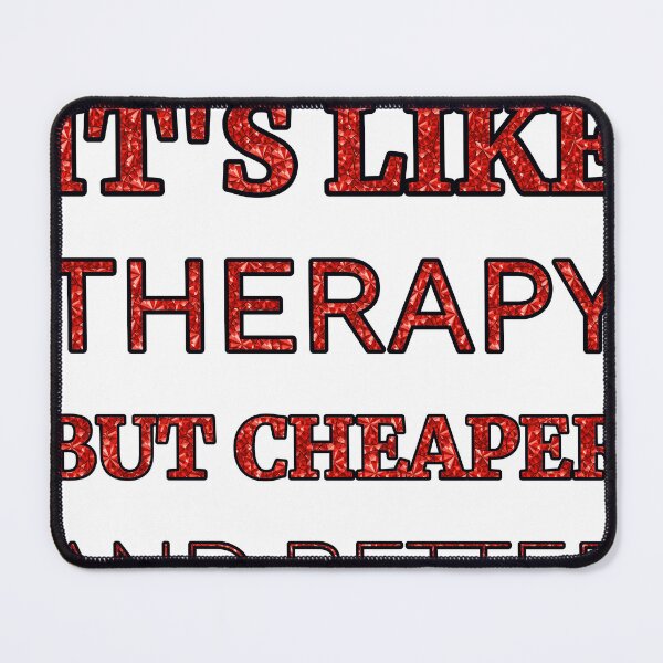 Item preview, Scrapbooking It'S Like Therapy But Cheaper And Better Red Rhinestone designed and sold by TheIconSmith.