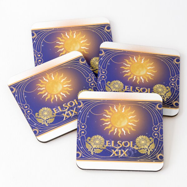 Item preview, The Sun Arcanum XIX - Art Nouveau Edition and Golden Sunflowers designed and sold by Diseño que alegran tu día.