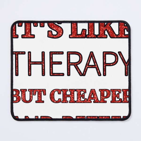 Item preview, Papier Mâché It'S Like Therapy But Cheaper And Better Red Rhinestone designed and sold by TheIconSmith.