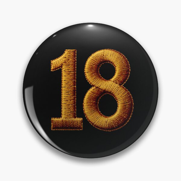 Item preview, Number 18 "embroidered" with gold thread illusion jersey eighteenth birthday designed and sold by Kimenta Fashion.