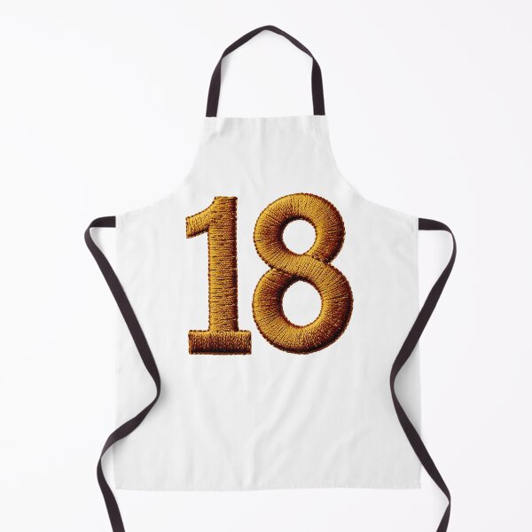 Item preview, Number 18 "embroidered" with gold thread illusion jersey eighteenth birthday designed and sold by Segasprojects.