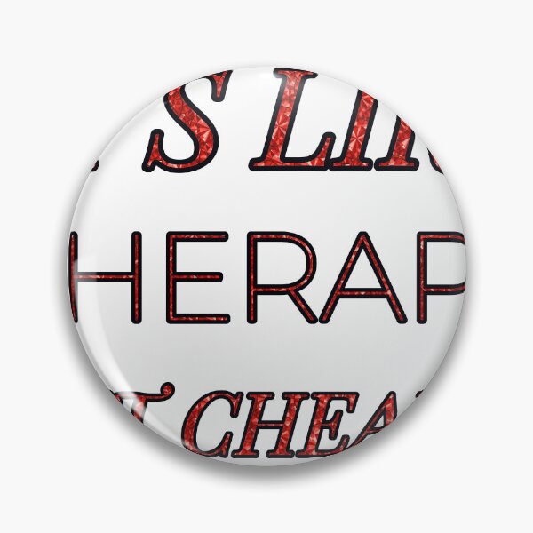 Item preview, Poetry It'S Like Therapy But Cheaper And Better Red Rhinestone designed and sold by TheIconSmith.