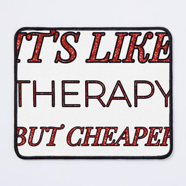 Item preview, Poetry It'S Like Therapy But Cheaper And Better Red Rhinestone designed and sold by TheIconSmith.