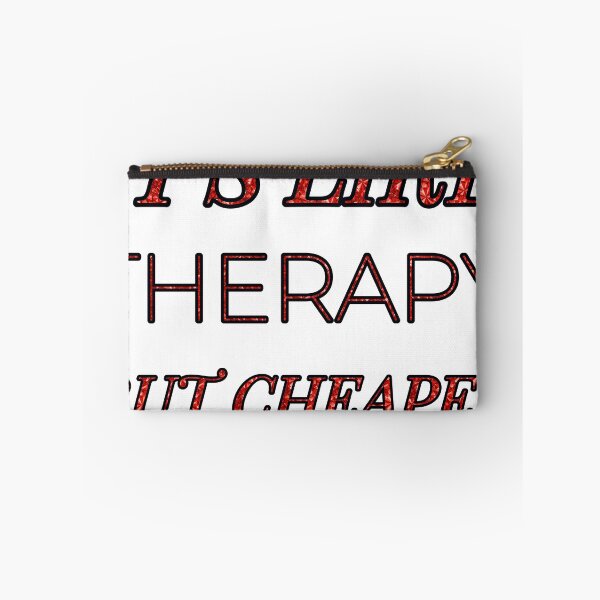 Item preview, Poetry It'S Like Therapy But Cheaper And Better Red Rhinestone designed and sold by TheIconSmith.