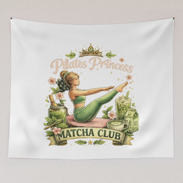 Item preview, Pilates Princess Matcha Club Cute Coquette Pilates Girl Aesthetic Graphic Tee designed and sold by Wear Sculpt.