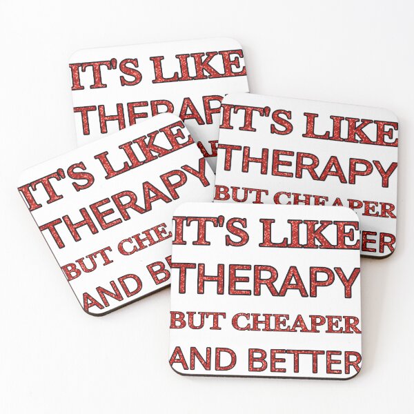Item preview, Journaling It'S Like Therapy But Cheaper And Better Red Rhinestone designed and sold by TheIconSmith.