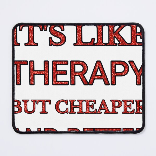 Item preview, Journaling It'S Like Therapy But Cheaper And Better Red Rhinestone designed and sold by TheIconSmith.