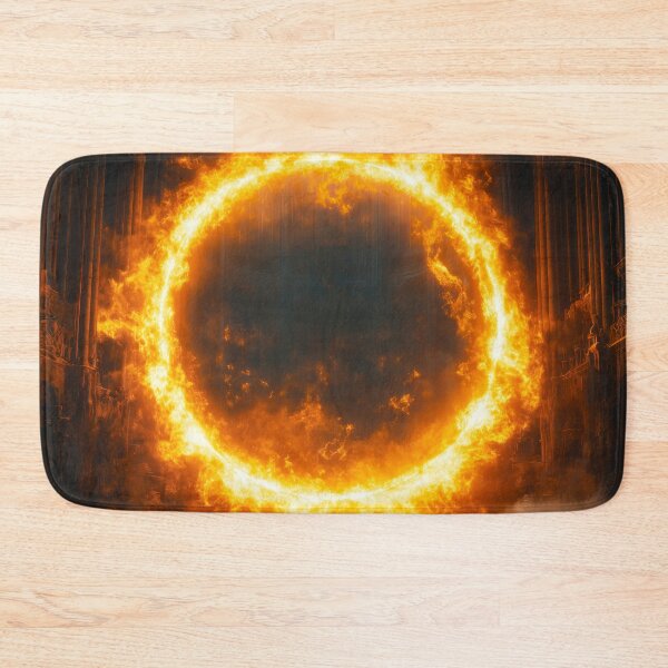 Item preview, Fire Portal in Gothic Cathedral — Dark Fantasy Magic Ring of Fire Art designed and sold by lematworks.