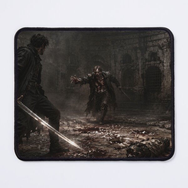 Item preview, Dark Fantasy Undercroft Battle Print | Gothic Horror Sword Fight designed and sold by Element Horizon Studio.