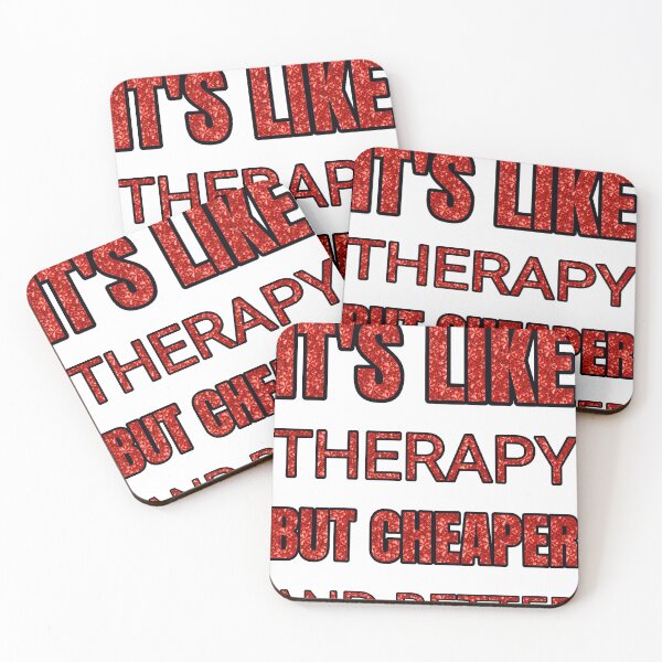 Item preview, Photography It'S Like Therapy But Cheaper And Better Red Rhinestone designed and sold by TheIconSmith.