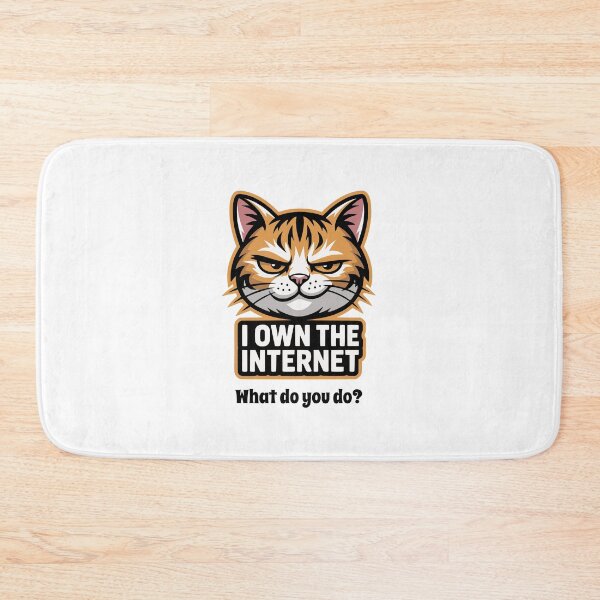 Item preview, Sarcastic Cat I Own The Internet Funny Feline designed and sold by AntiqueImages.
