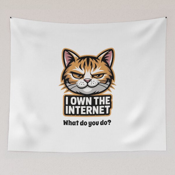 Item preview, Sarcastic Cat I Own The Internet Funny Feline designed and sold by AntiqueImages.