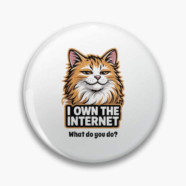 Item preview, Smug Cat I Own The Internet Meme Feline Owner designed and sold by AntiqueImages.