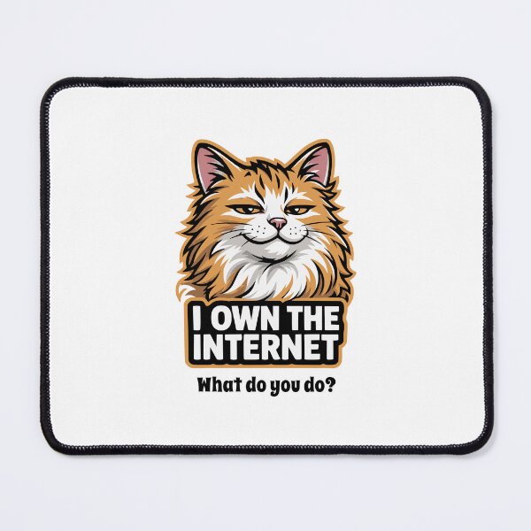 Item preview, Smug Cat I Own The Internet Meme Feline Owner designed and sold by AntiqueImages.