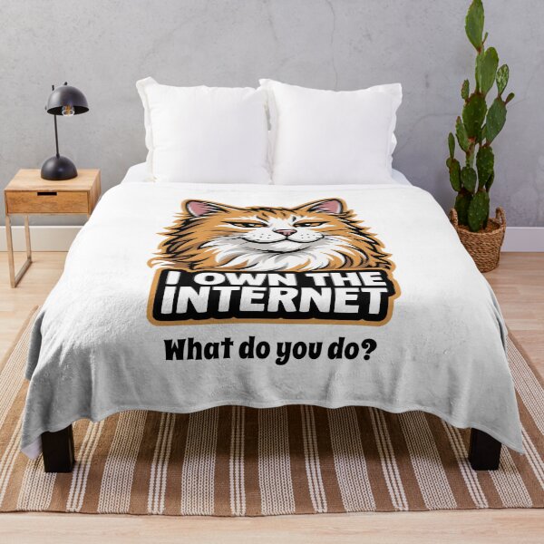 Item preview, Smug Cat I Own The Internet Meme Feline Owner designed and sold by AntiqueImages.