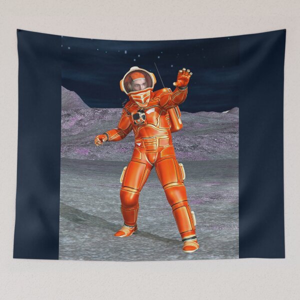 Aperçu de l'œuvre Astronaute explorateur de Mars, planète extraterrestre, art spatial créée et vendue par Vac1.