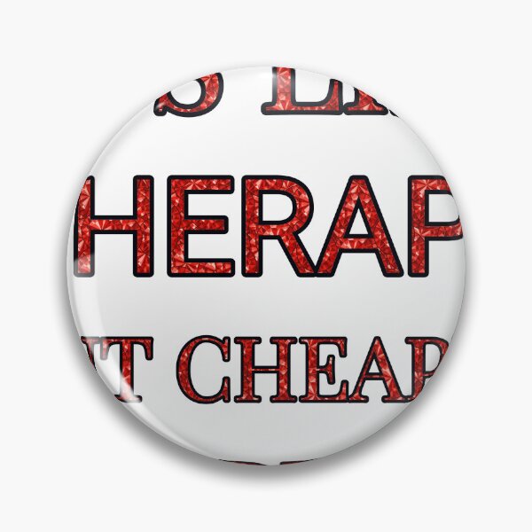 Item preview, Collaging It'S Like Therapy But Cheaper And Better Red Rhinestone designed and sold by TheIconSmith.