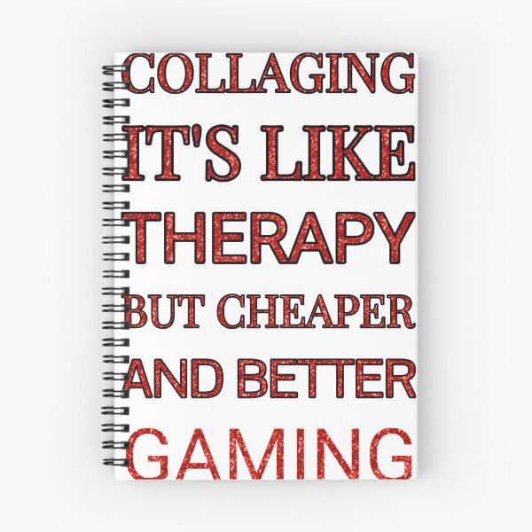 Item preview, Collaging It'S Like Therapy But Cheaper And Better Red Rhinestone designed and sold by TheIconSmith.