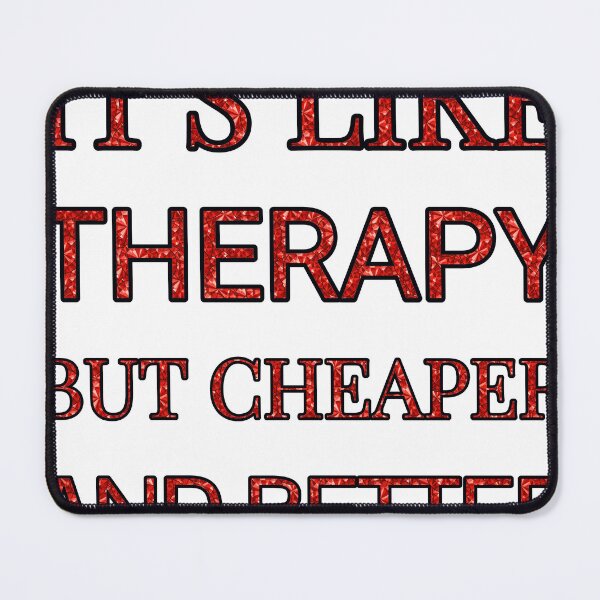 Item preview, Collaging It'S Like Therapy But Cheaper And Better Red Rhinestone designed and sold by TheIconSmith.