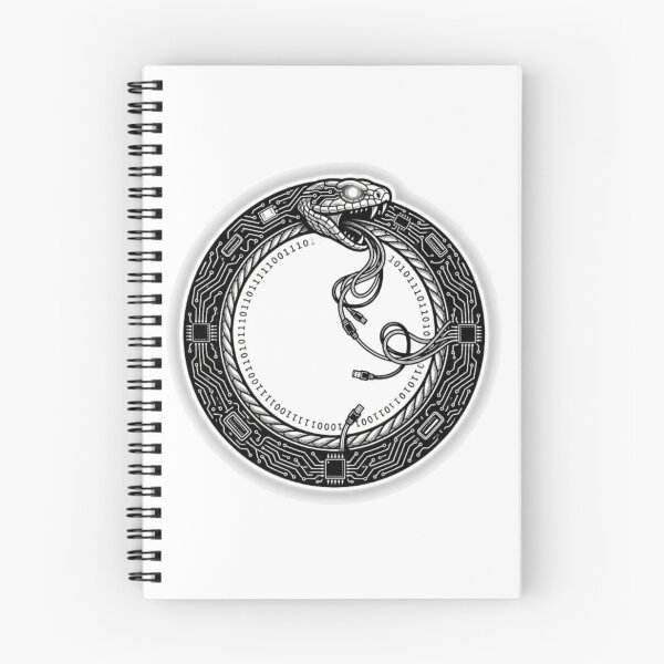 Item preview, Binary Ouroboros – The Eternal Data Loop designed and sold by CalmFrameArt.