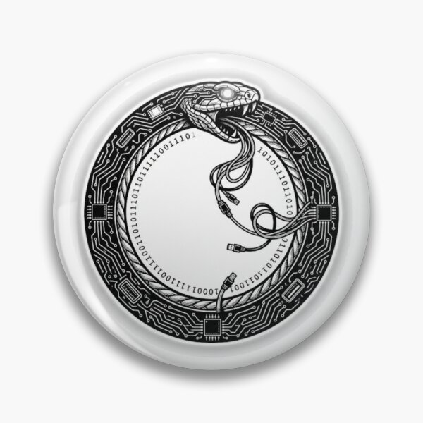 Item preview, Binary Ouroboros – The Eternal Data Loop designed and sold by CalmFrameArt.
