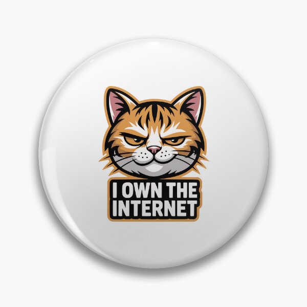 Item preview, I Own The Internet Smug Cat Meme Feline designed and sold by AntiqueImages.